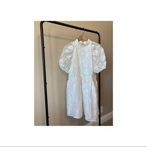 H&M puff sleeve white dress